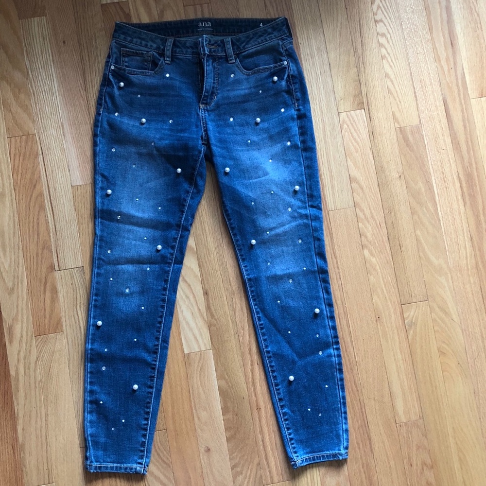Pearl and Rhinestone Jeans